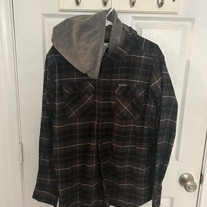 Columbia Plaid Hooded Flannel for Men - Brown